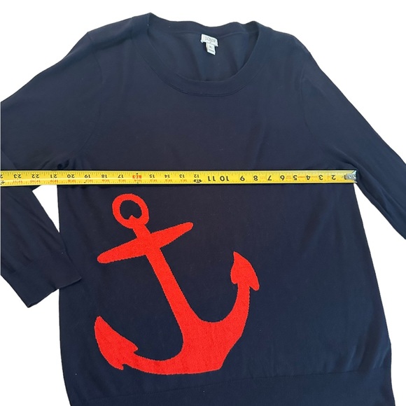 J. Crew Cotton Anchor Crewneck Sweater Size XL - Picture 10 of 17